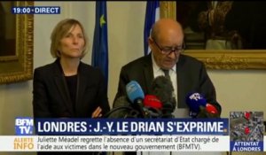 "La France se tient aux côtés du Royaume-Uni", assure Le Drian depuis Londres