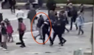 Vidéo de l'agression du terroriste sur les policiers de Notre Dame