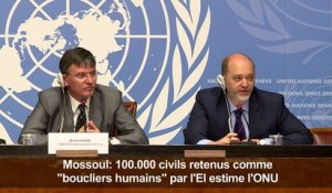 Mossoul: 100.000 civils retenus comme "boucliers humains" (ONU)