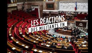 Les réactions des militants du Front national à Hénin-Beaumont à 21h