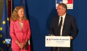 "D'où je serai, je vous aiderai", dit Bayrou à la nouvelle ministre de la Justice