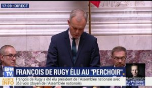 Elu président de l'Assemblée nationale, François de Rugy rend hommage à Corinne Erhel