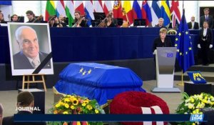 L'hémicycle européen rend un dernier hommage à Helmut Kohl