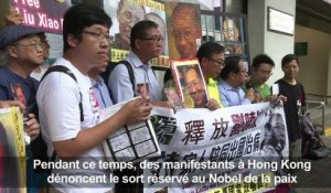 Hong Kong: des manifestants envoient des lettres à Liu Xiaobo