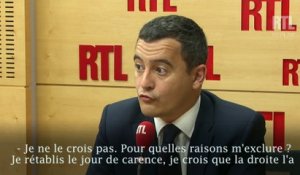 Darmanin sur RTL : "Je ne crois pas que mon parti ira jusqu'à l'exclusion"