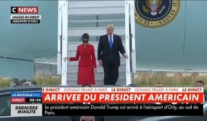 Arrivée à Paris de Donald et Melania Trump le 13 juillet 2017