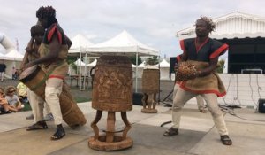 Atelier percussions au festival Les Folklores du monde