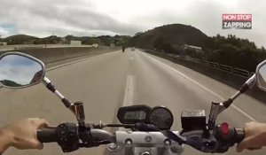 En plein course à moto, il se crashe à plus de 180 km/h (Vidéo)