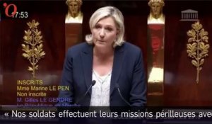 Marine Le Pen défend Pierre de Villiers contre le «président arrogant»