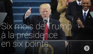 Six mois de Trump à la présidence en six points