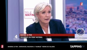 Marine Le Pen : Emmanuel Macron a "humilié" Pierre de Villiers (vidéo)