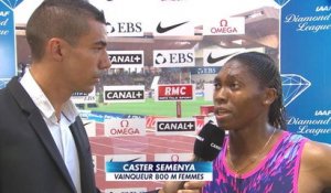 Athlétisme - Meeting Herculis - Caster Semenya se confie au micro de CANAL+