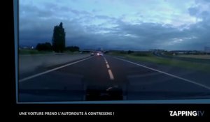 Les gendarmes filment une voiture à contre-sens sur l’autoroute ! (Vidéo)