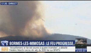 A Bormes-les-Mimosas, le feu progresse