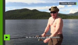 Vacances en Sibérie : Vladimir Poutine pèche le brochet au harpon