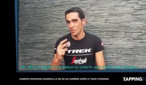 Alberto Contador annonce la fin de sa carrière après le Tour d'Espagne (vidéo)