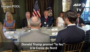 Donald Trump promet "le feu" à la Corée du Nord