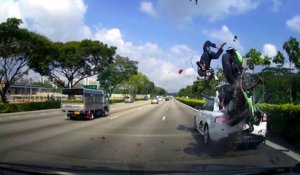 Un violent accident en moto