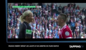 Bayern Munich : Franck Ribéry défait les lacets de l’arbitre en plein match (Vidéo)