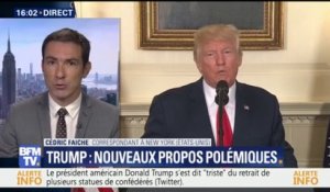 Trump crée de nouveau la polémique en se disant "triste" du retrait de plusieurs statues confédérées