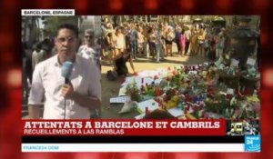 Le choc et l''émotion à Barcelone après l''attentat commis par le groupe État islamique