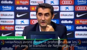 Barça - Valverde : "Nous avons perdu de la profondeur avec le départ de Neymar"