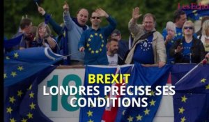 Londres précise ses conditions pour le Brexit