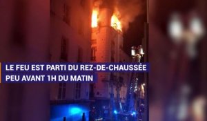 Les images du violent incendie qui a ravagé un immeuble cette nuit à Paris
