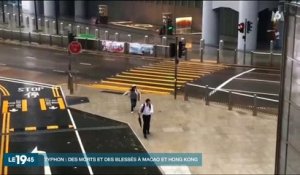 Des gens qui s'envolent, des camions qui se renversent : Les images hallucinantes du typhon à Hong-Kong - Regardez