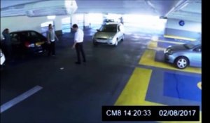 Une collision dans un parking qui fini en KO...