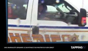 Texas : Une journaliste organise le sauvetage d'un routier en plein direct (vidéo)