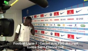 Foot: Cavani et le PSG assurent contre Saint-Etienne