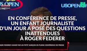 US Open : Roger Federer vanné par un petit garçon en pleine conférence de presse (Vidéo)