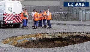 Effondrement de chaussée près de la Gare Centrale de Bruxelles