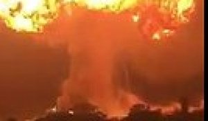 Des vidéos sur le web montrent les images d'une impressionnante explosion qui s'est produite hier soir  à Accra