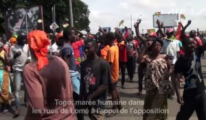 Togo: marée humaine dans les rues de Lomé