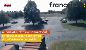 Etats-Unis : un avion se prend un arbre et atterrit de justesse sur un parking (Vidéo)