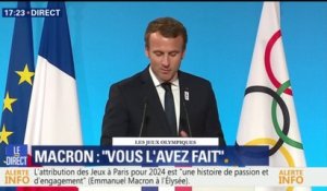 JO 2024 à Paris: Macron remercie Sarkozy "qui a agi pour aider la position de la France"
