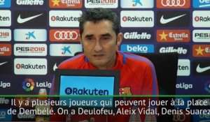 Barça - Valverde : "Beaucoup de joueurs peuvent évoluer à la place de Dembélé"