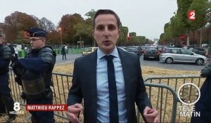 Glyphosate : des agriculteurs manifestent sur les Champs-Élysées