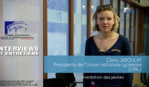 Questions à Clara JABOULAY (UNL) - Orientation des jeunes - cese