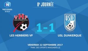 J08: Les Herbiers VF - USL Dunkerque (1-1), le résumé