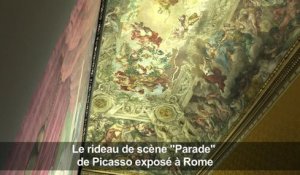 L'énorme rideau de scène "Parade" de Picasso exposé à Rome