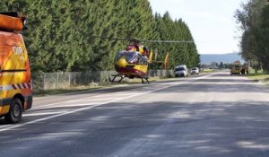 Voiture contre poids lourd sur la RN57 : le conducteur héliporté à Besançon