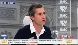 François Ruffin pourrait voter des textes non soutenus par La France insoumise