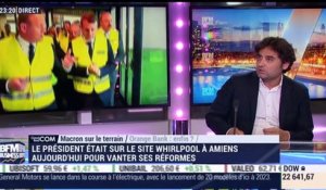 Good Com' / Bad Com': Emmanuel Macron était sur le site Whirlpool à Amiens pour vanter ses réformes - 03/10