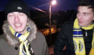 Les supporters du SAS s'échauffent avant le match