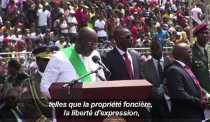 Le nouveau président du Liberia George Weah prête serment