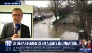 Crue de la Seine : "Nous allons dépasser la cote de 5 mètres aujourd'hui"