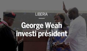 Libéria : l'ancien footballeur George Weah investi président dans un stade de football de 35 000 personnes